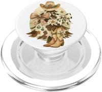 Cowboy Christmas Tree Western Hat & Boots Watercolor PopSockets PopGrip para MagSafe