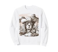 Cowboy Cocker Spaniel Perro Western Desert Vibes Rancher Rodeo Sudadera