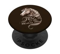 Cowboy Core Wild como EL Caballo DE Viento Occidental PopSockets PopGrip Adhesivo