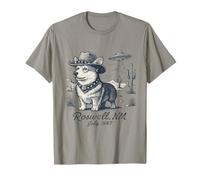 Cowboy Corgi UFO Encuentro Roswell Nuevo México Estilo Retro Camiseta