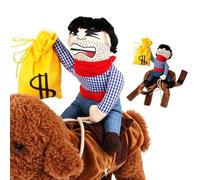 Cowboy Cosplay Dog Costume Halloween Pet Dress Up Apparel Western Rider New