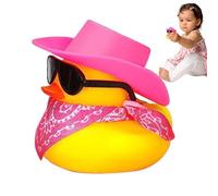 Cowboy Dash Pato Cowboy Rubbe para coche, juguete de baño, pato de coche, pato de goma fresco - Flotador de juguete de baño, relleno de bolsa de pato, accesorios para coche