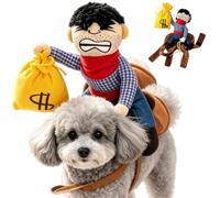 Cowboy Dog Costume Soft Dress Up Apparel For Halloween Parties