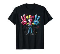 Cowboy Double Peace Retro Pop Western Personaje Gráfico Camiseta