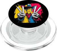 Cowboy Double Peace Retro Pop Western Personaje Gráfico PopSockets PopGrip para MagSafe