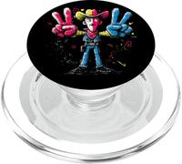 Cowboy Double Peace Retro Pop Western Personaje Gráfico PopSockets PopGrip para MagSafe