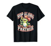 Cowboy Frog On A Mushroom Lindo Cottagecore Hop Along Partner Camiseta