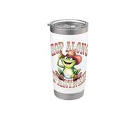 Cowboy Frog On A Mushroom Lindo Cottagecore Hop Along Partner Vaso térmico de acero inoxidable de doble pared