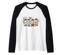 Cowboy Ghost Halloween Ghoul, Divertido diseño de Vaquera Camiseta Manga Raglan