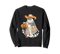 Cowboy Ghost Pumpkin Halloween Patchwork Cowboy Costume Sudadera