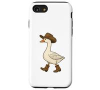 Cowboy Goose Funny Western Walking Boots Sombrero Humor Blanco Carcasa para iPhone SE (2020) / 7/8