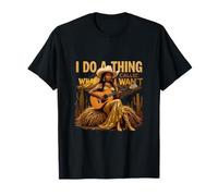 Cowboy Hago una cosa llamada What I Want Retro Cowgirl Western Camiseta