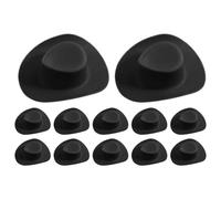 Cowboy Hat Cake Topper 12 Pieces Small Cute Doll Hat Theme Party Decor, Birthday Decorations for Music Festival Dessert BBQ Events Farmhouse Holiday Gathering Potted Display Western Party Supplies