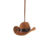 Cowboy Hat Ornament - Non Woven 12.6Inch, Rear View Charm, Car Rearview Pendant | Creative Automotive Interior Decoration For Women, Men, Road Trips, SUV, Home