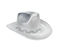 Cowboy Hat - Western Cowgirl Hat | Bling Glitter FIENTA CAPABORA DE COBBOY | Accesorio De Disfraces De Discoteca Para Halloween, Actuación En El Escenario, Juego De Roles, Fiesta, Festival, Tema Occid