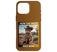 Cowboy Kitty How The West Was Funny Western Cat Tee Carcasa para iPhone 16 Pro Max