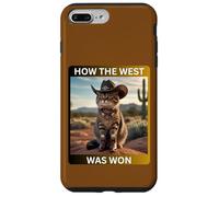 Cowboy Kitty How The West Was Funny Western Cat Tee Carcasa para iPhone 7 Plus/8 Plus