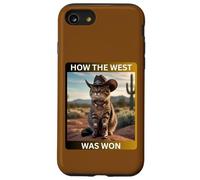 Cowboy Kitty How The West Was Funny Western Cat Tee Carcasa para iPhone SE (2020) / 7 / 8