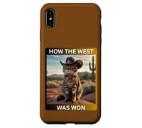 Cowboy Kitty How The West Was Funny Western Cat Tee Carcasa para iPhone XS Max