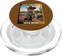 Cowboy Kitty How The West Was Funny Western Cat Tee PopSockets PopGrip para MagSafe