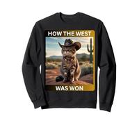 Cowboy Kitty How The West Was Funny Western Cat Tee Sudadera