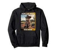 Cowboy Kitty How The West Was Funny Western Cat Tee Sudadera con Capucha