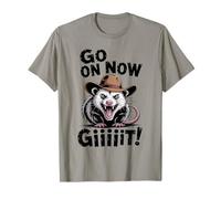 Cowboy Opossum Western Country Possum Go On Now Git Camiseta