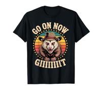 Cowboy Opossum Western Country Possum Go On Now Git Camiseta