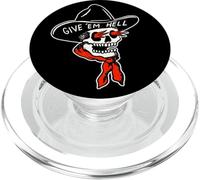 Cowboy Reaper Skull x Give em 'Hell - Flash de Tatuaje Tradicional PopSockets PopGrip para MagSafe