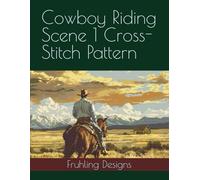 Cowboy Riding Scene 1 Cross-Stitch Pattern