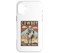 Cowboy Rodeo Texas Take Me Away Western Southwest Theme Carcasa para iPhone 16 Plus