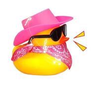 Cowboy Rubber Duck For Car - Cool Funny Rubber Duck Car Ornament | Bath Toy Floater | Goody Bag Filler | Accessory For Party Favors Birthdays Bath Time