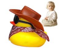 Cowboy Rubber Duck-Juguete de baño de temática Occidental, Figura de Sheriff Divertida | decoración de la Fiesta de Disfraces novedosas, Tiempo de bañera de los niños Wild exhibe