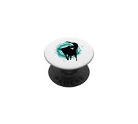 Cowboy se Cae del Toro en el Rodeo PopSockets PopGrip Adhesivo