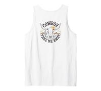 Cowboy Take Me Away Funny Cowgirl Country Western Cow Skull Camiseta sin Mangas