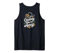 Cowboy Take Me Away Funny Cowgirl Country Western Cowboy Hat Camiseta sin Mangas