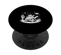 Cowboy Tortoise Desert OVNI Noche Obra De Arte PopSockets PopGrip Adhesivo
