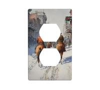 Cowboys On Horseback - Cubierta decorativa para interruptor de luz, 1 banda, placa de pared para cocina, baño, tamaño 7 x 11,4 cm