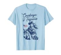 Cowboys Y Tequila Vintage Country Rodeo Camiseta