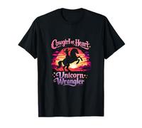 Cowgirl at Heart Unicorn Wrangler Western Sunset Art Camiseta