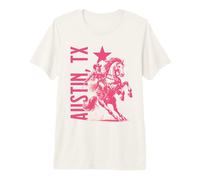 Cowgirl Austin Texas USA Salvaje Oeste Americana Rodeo Cowboy Camiseta Premium