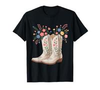Cowgirl Boots Rodeo Western Country Cowboy Rodeo Botas Niñas Camiseta