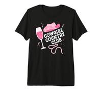 Cowgirl Country Club Pink Cowboy Bride Bachelorette Party Camiseta Premium