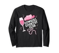 Cowgirl Country Club Pink Cowboy Bride Bachelorette Party Manga Larga