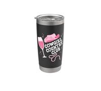 Cowgirl Country Club Pink Cowboy Bride Bachelorette Party Vaso térmico de acero inoxidable de doble pared