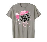 Cowgirl Country Club Pink Cowboy Outfits Bachelorette Party Camiseta