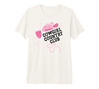 Cowgirl Country Club Pink Cowboy Outfits Bachelorette Party Camiseta Premium