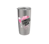 Cowgirl Country Club Pink Cowboy Outfits Bachelorette Party Vaso térmico de acero inoxidable de doble pared