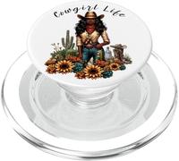 Cowgirl Life African American Melanin Cowgirl Swag PopSockets PopGrip para MagSafe
