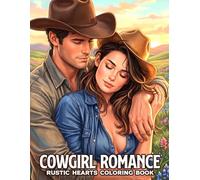 Cowgirl Romance Coloring Book: Western Love Coloring Pages Featuring Ranch Couples, Farm Life, Country Date Scenes for Adults and Teens to Relax & Enjoy